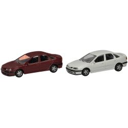 014113 H0 MiniKit: Renault Laguna Sienarot und Arktisweiß, 2 Stück