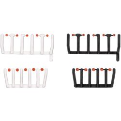 054843 H0 80 Signallichter orangetransparent mit schwarzen und weißen Sockeln