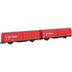 H24651 N 2er Set Schiebewandwagen Hbbillns, DB-Cargo, Ep. V