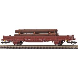 31517 TT Flachwagen mit Rungen Ks [3300] und Stahlbündel, DR, Ep. IV