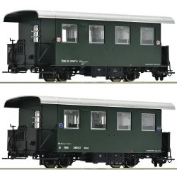 6240009 H0e 2-tlg. Set: Schmalspur-Personenwagen, ÖBB, Ep. IV