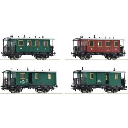 4 piece set: Passenger train, kkStB