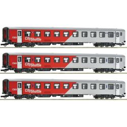 6200191 H0 3er Set Nahverkehrswagen „City-Shuttle“, ÖBB, Ep. VI