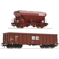 6600221 H0 2er Set Güterwagen, Chemoil, Ep. VI