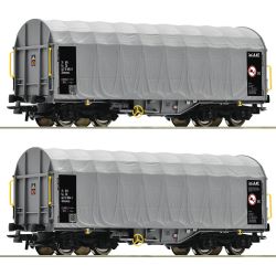 6600144 H0 2er Set Schiebeplanenwagen, CD, Ep. V-VI