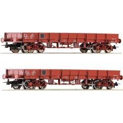 6600224 H0 2er Set Niederbordwagen, SNCF, Ep. III-IV