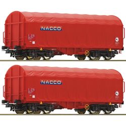 6600226 H0 2er Set Schiebeplanenwagen, NACCO, Ep. VI