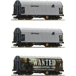 6680023 TT 3-tlg. Set: Schiebeplanenwagen, Captrain, Ep. VI