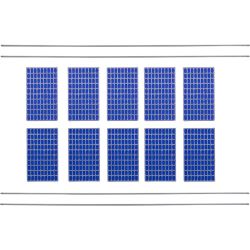 51606 H0 10 Stück Photovoltaikmodule Solarmodule blau mit Unterkonstruktion