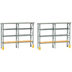 17125 H0 Palettenregal für 48 Europaletten mit Überdachung