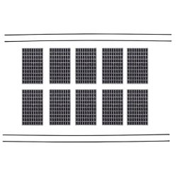 51607 H0 10 Stück Photovoltaikmodule Solarmodule blackframe m. Unterkonstruktion