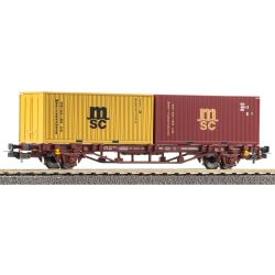 27750 H0 Containertragwagen 2x 20'' MSC Container, FS, Ep. V