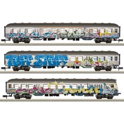 18264 N 2er Set Personenwagen 'Zeitgenössische Kunst', DB, Ep. IV, DC-MFX-Digita