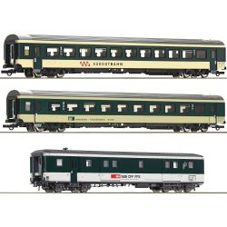 6200212 H0 3er Set Personenwagen "Voralpen Express", SOB, Ep. IV-V, Set 1