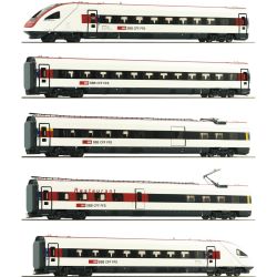 7710036 H0 5er Set Triebzug ICN, SBB, Ep. VI, DC-Sound inkl. Innenbeleuchtung
