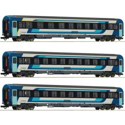 3 piece set: Eurofima express train coaches, MAV