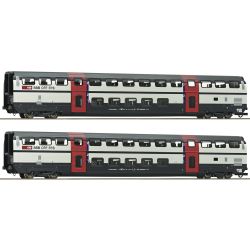 6200216 H0 2er Set 2. Klasse Doppelstockwagen IC2000, SBB, Ep. V-VI, Set 1