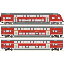 6220248 H0 3er Set Doppelstockwagen RE2, DB AG, Ep. VI, AC