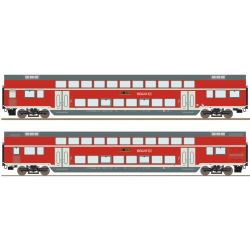 6200249 H0 2er Set Doppelstockwagen RE2, DB AG, Ep. VI