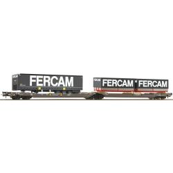 6600235 H0 Doppeltaschenwagen T3000e, Hupac + Fercam, Ep. VI