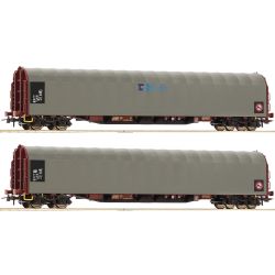 6600159 H0 2er Set Schiebeplanenwagen, CD, Ep. VI