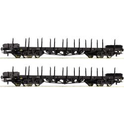 6600142 H0 2er Set Rungenwagen Rs, DB, Ep. IV
