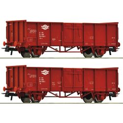 6600301 H0 2er Set offene Güterwagen, MAV, Ep. V