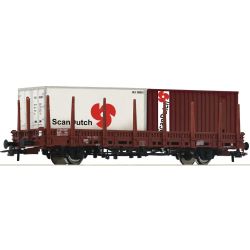 6600289 H0 Rungenwagen Kbs, NS, Ep. IV, "Scan Dutch" + Container