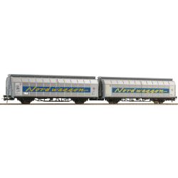 6600311 H0 Schiebewandwagen-Doppeleinheit, Nordwaggon, Ep. VI