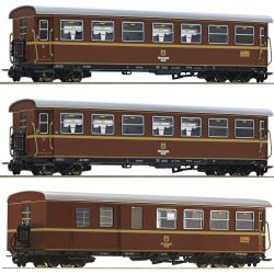 6240006 H0e 3er Set Personenwagen, Ötscherbär, Ep. VI