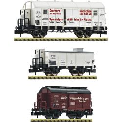 3 piece set: Covered goods wagons, DRB