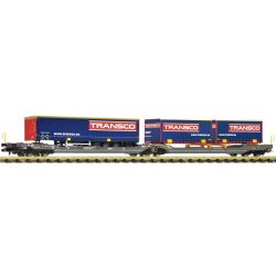 Articulated double-pocket wagon T3000e, HUPAC