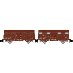 HN6718 N 2er Set gedeckte Güterwagen Gs, RENFE, Ep. IV