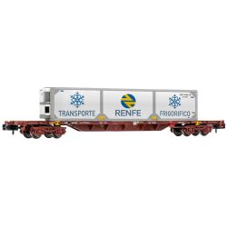 HN6729 N Containerwagen mit Wechselbehälter, RENFE, Ep. IV