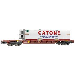 HN6731 N Containerwagen Sgnss mit Wechselaufbau 'CATONE', FS, Ep. V-VI