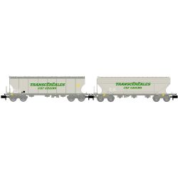 HN6732 N 2er Set Getreidesilowagen, SNCF, Ep. IV-V 'TRANSCEREALES'
