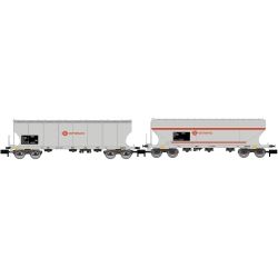 HN6740 N 2er Set Getreidesilowagen, Ermewa, Ep. VI
