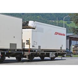 2269162 H0m Güterwagen Lb-v 7869 mit Kühlcontainer Y 11602, RhB, Ep. VI