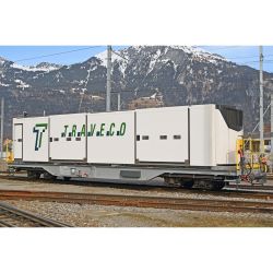 2292104 H0m Güterwagen Sb-v 65694 mit Klimacontainer "Traveco", RhB, Ep. VI