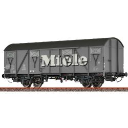 Brawa 51355 H0 Gedeckter Güterwagen Glmmhs 57, DB, Ep. III, Miele