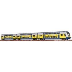 Brawa 64545 N 3er Set Doppelstockwagen, Metronom, Ep. VI, DC-Innenbeleuchtung