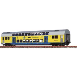 Brawa 64554 N Doppelstock-Mittelwagen Dbdpza, Metronom, Ep. VI, DC-Innenbeleuchtung