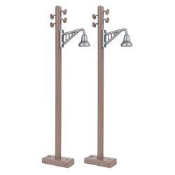 333233 G Holzmast mit Auslegerleuchte, 2 Stück