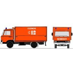 4085 H0 Iveco Magirus "Zeta" 90M5 - GW-ÖL Neutral-Tageslfb.