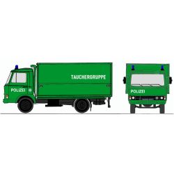 4099 H0 Iveco Magirus "Zeta" 90M5 - GW Polizei "Tauchergruppe"