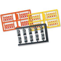 1108 H0 Schrankenzaun gelb/orange