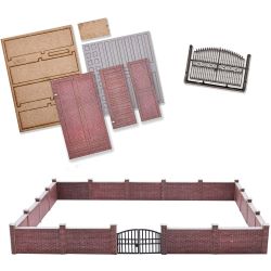 1125 H0 Ziegelmauer mit Tor