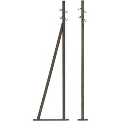 1753 H0 Freileitung 2 Holzmasten