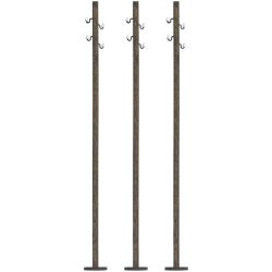 1754 H0 Freileitung 3 Holzmasten