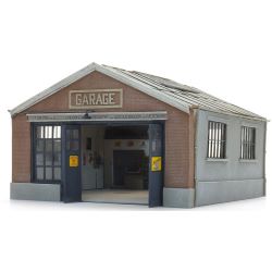 10.474 H0 Niederländische Garage mit Innenausstattung